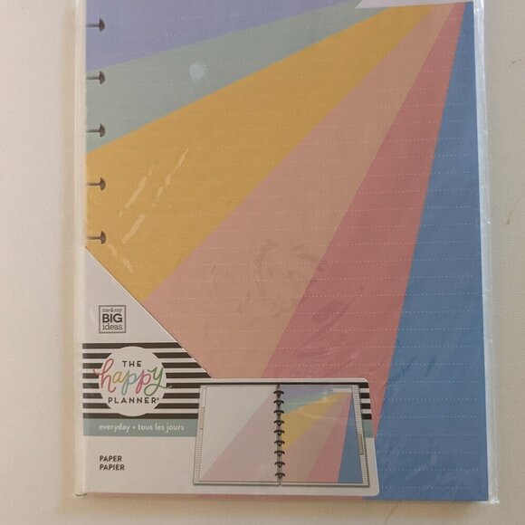 NWT Happy Planner 40 pgs 'Everyday' Classic Rainbow Sheet Filler Paper Pack NEW - Picture 2 of 8